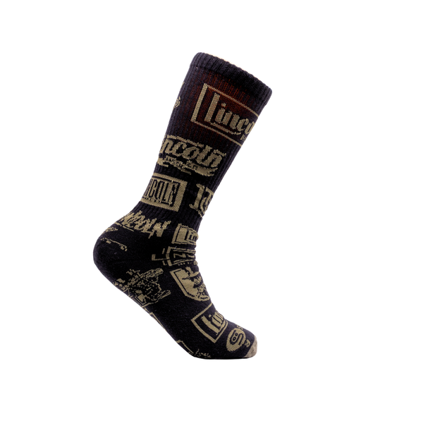 Green and Black Logo Socks