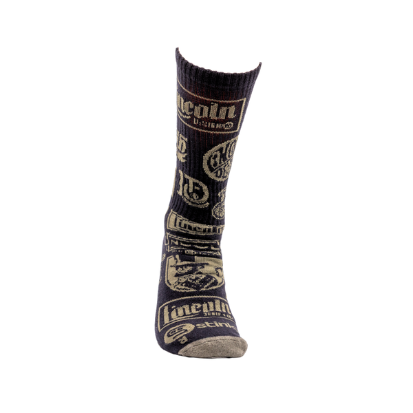 Green and Black Logo Socks