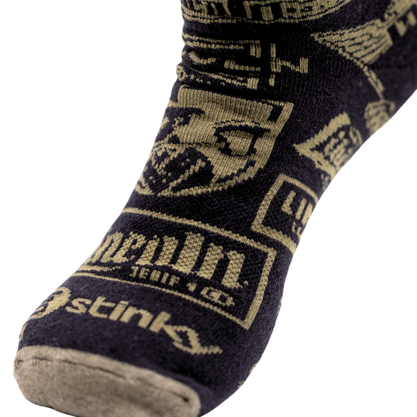 Green and Black Logo Socks