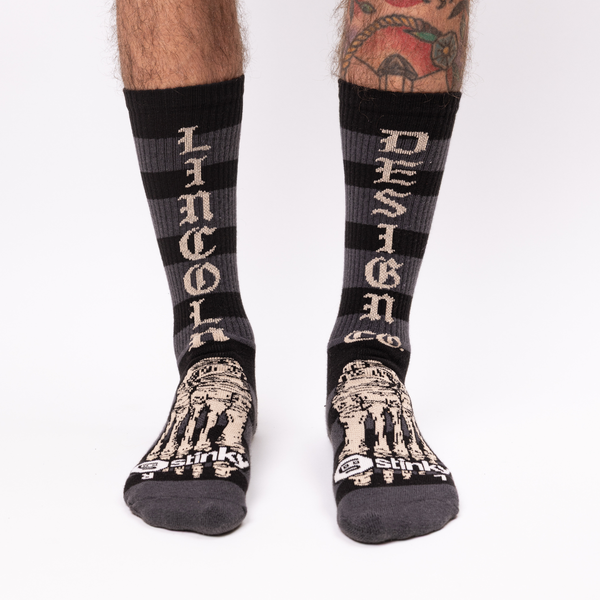 Striped Bones Socks