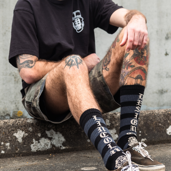 Striped Bones Socks