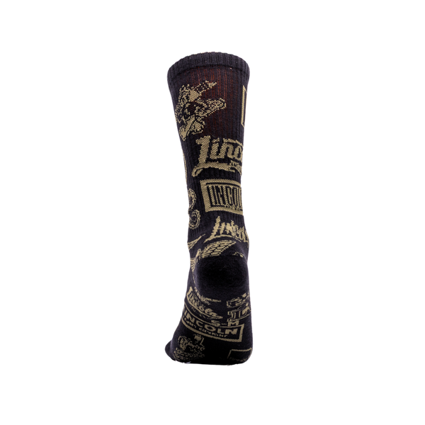 Green and Black Logo Socks