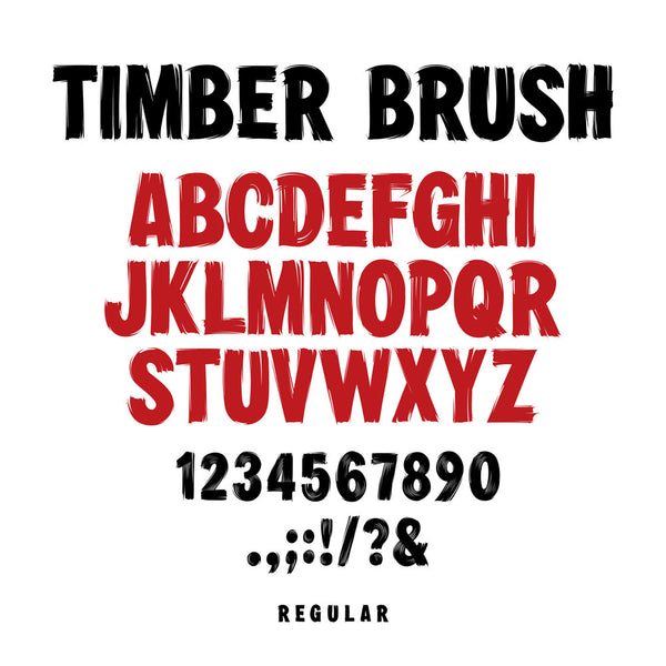 Timber Brush Font